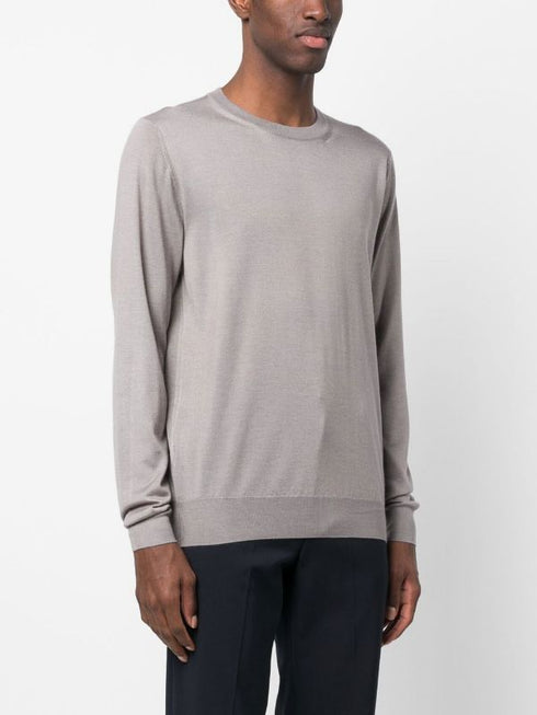crew-neck cashmere-silk jumper